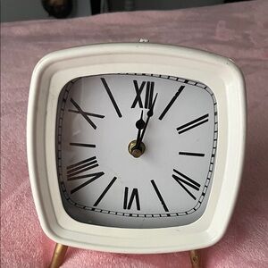 Elegant White Roman Numeral Wall Clock